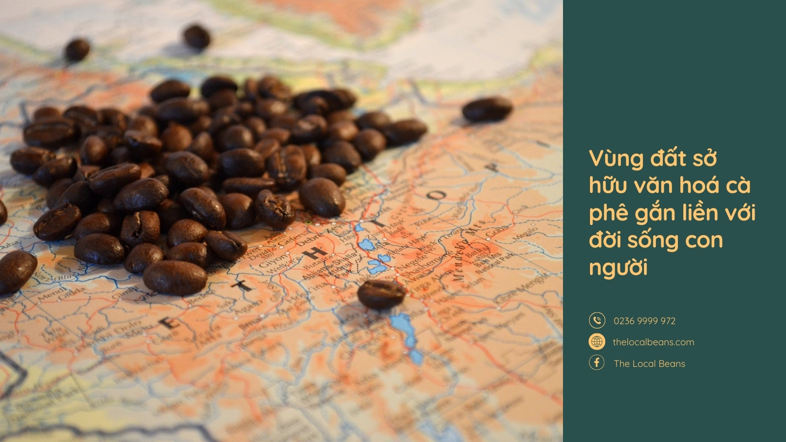 hạt cà phê trên bản đồ ethiopia