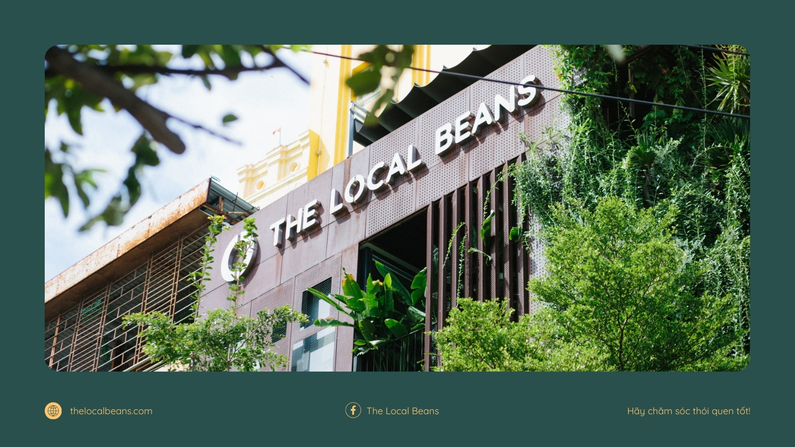 bảng hiệu cà phê The Local Beans