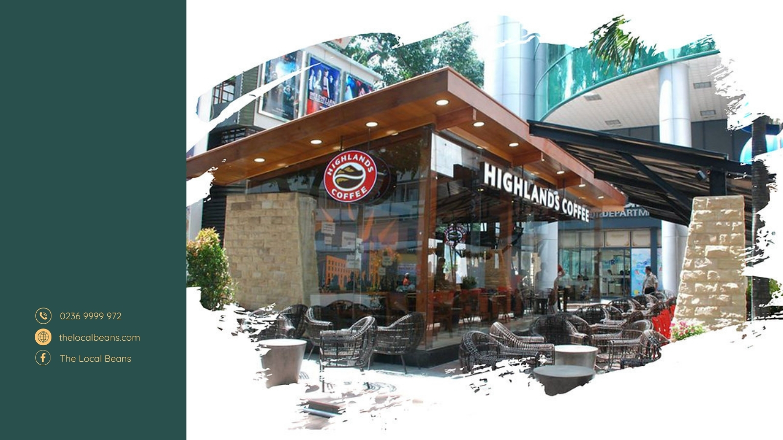 hình ảnh một cửa hàng Highlands Coffee tại Việt Nam